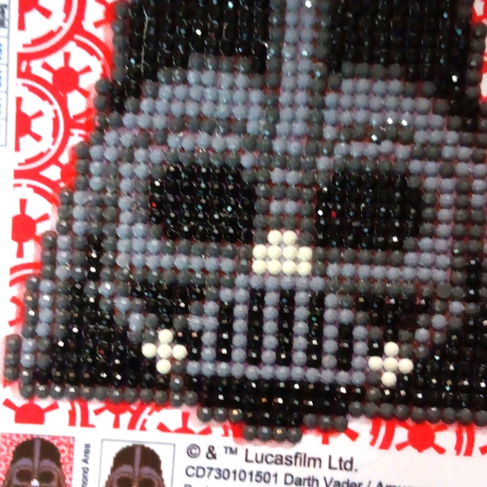 Beaded Darth Vader Art Piece